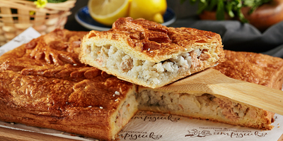 Пирог с филе горбуши и рисом - фудмаркет «Ватрушка» Пирог с филе горбуши и рисом